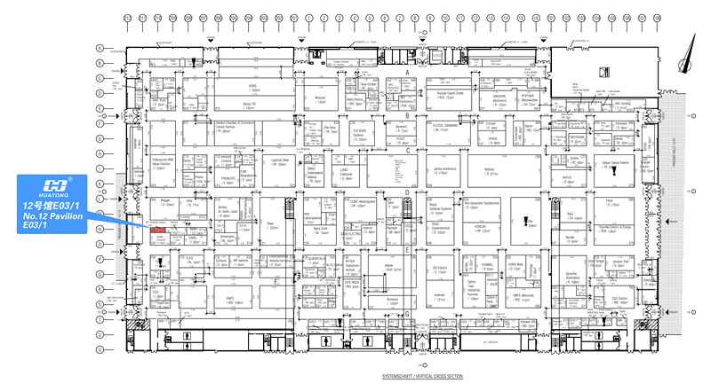 2018漢諾威工業博覽會丹東華通展位圖